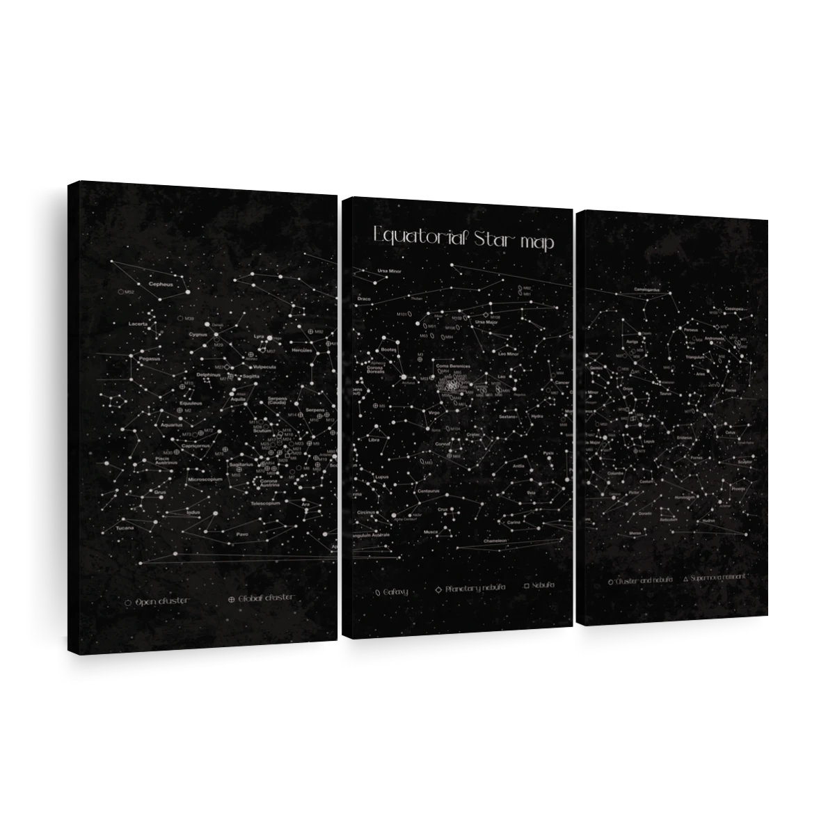 Millwood Pines Equatorial Star Map Chart Multi Piece Canvas Print